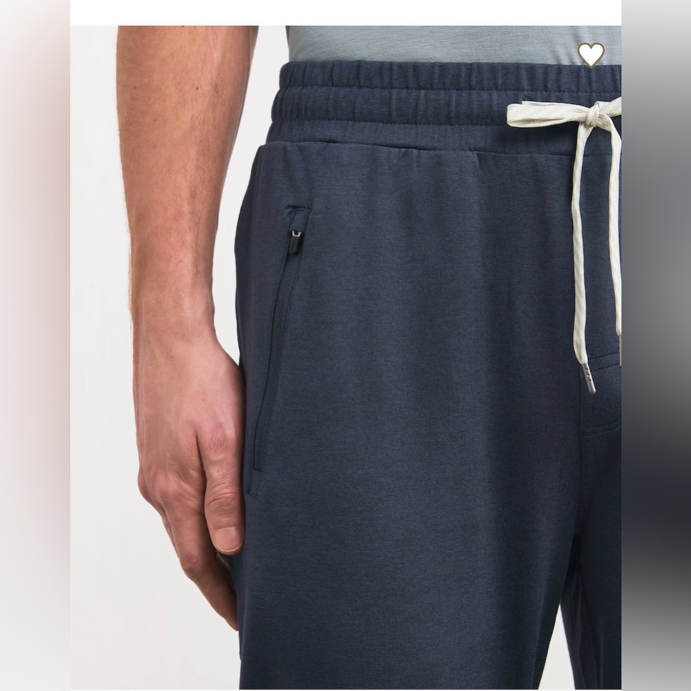 Vuori DreamKnit Ponto Performance Sweatpants in Azure Heather ,Small - Picture 5 of 11